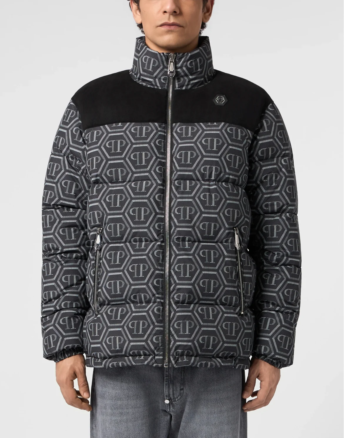 Nylon Puffer Jacket Monogram, цвет: Черный