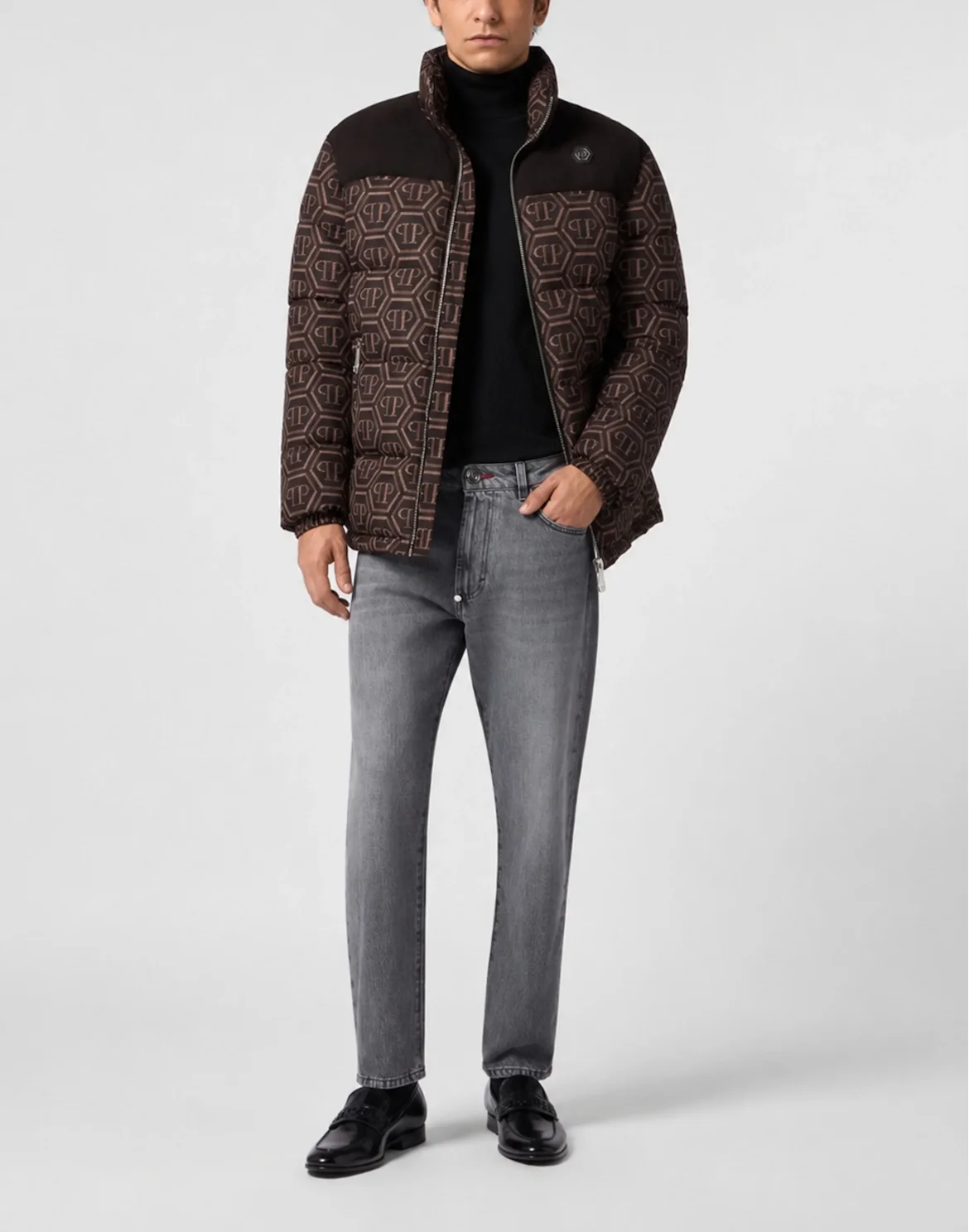 Nylon Puffer Jacket Monogram, цвет: Коричневый