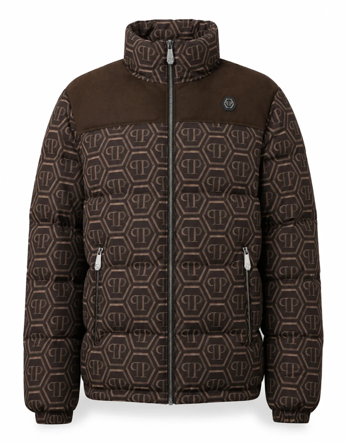 Nylon Puffer Jacket Monogram, цвет: Коричневый