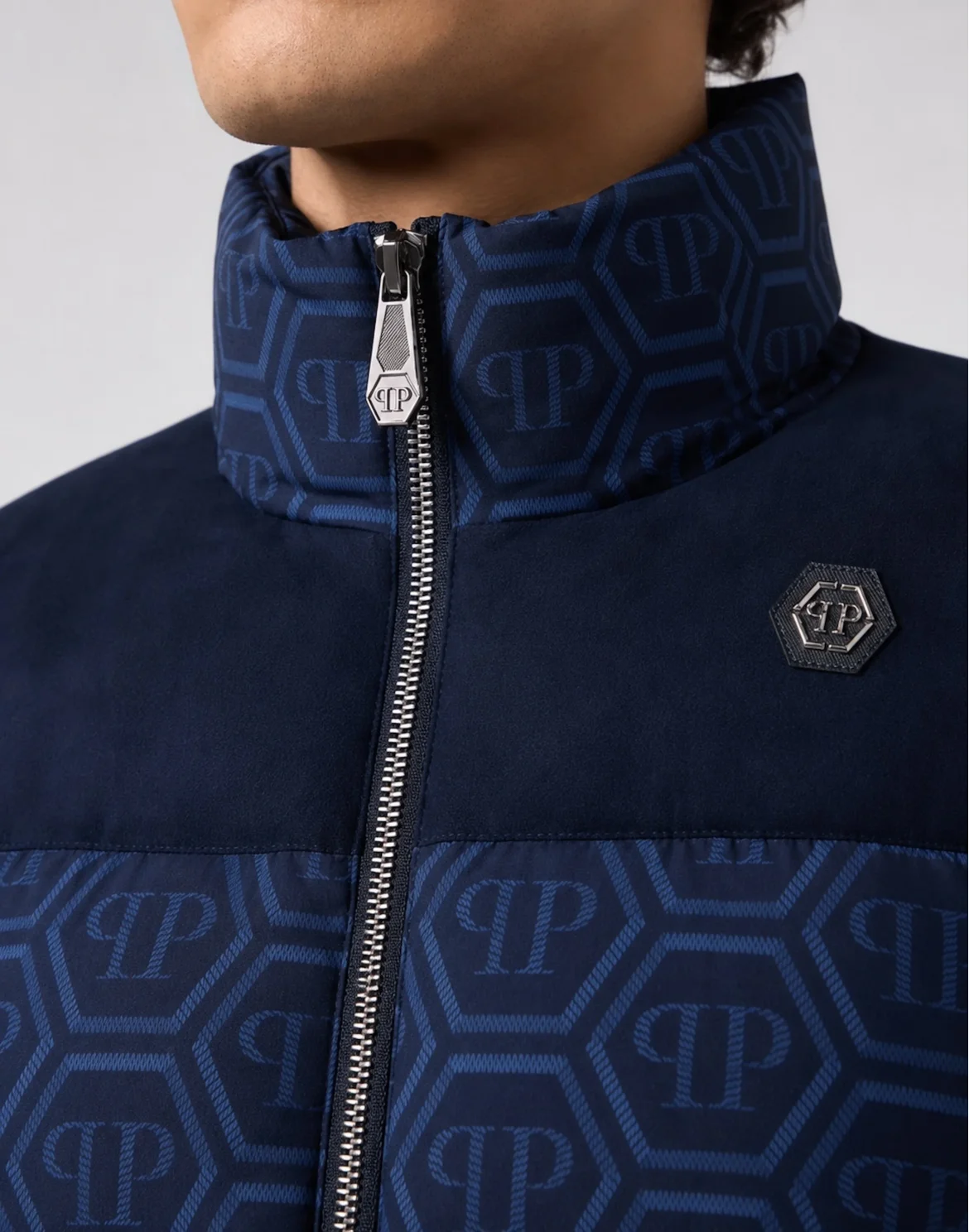 Nylon Puffer Jacket Monogram, цвет: Синий