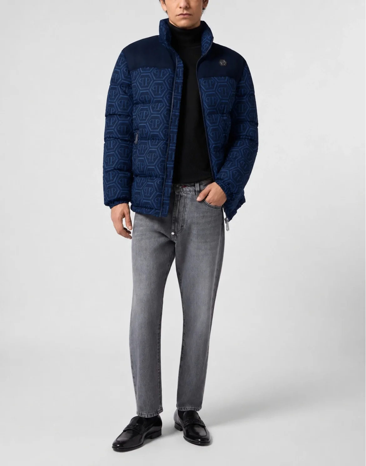 Nylon Puffer Jacket Monogram, цвет: Синий