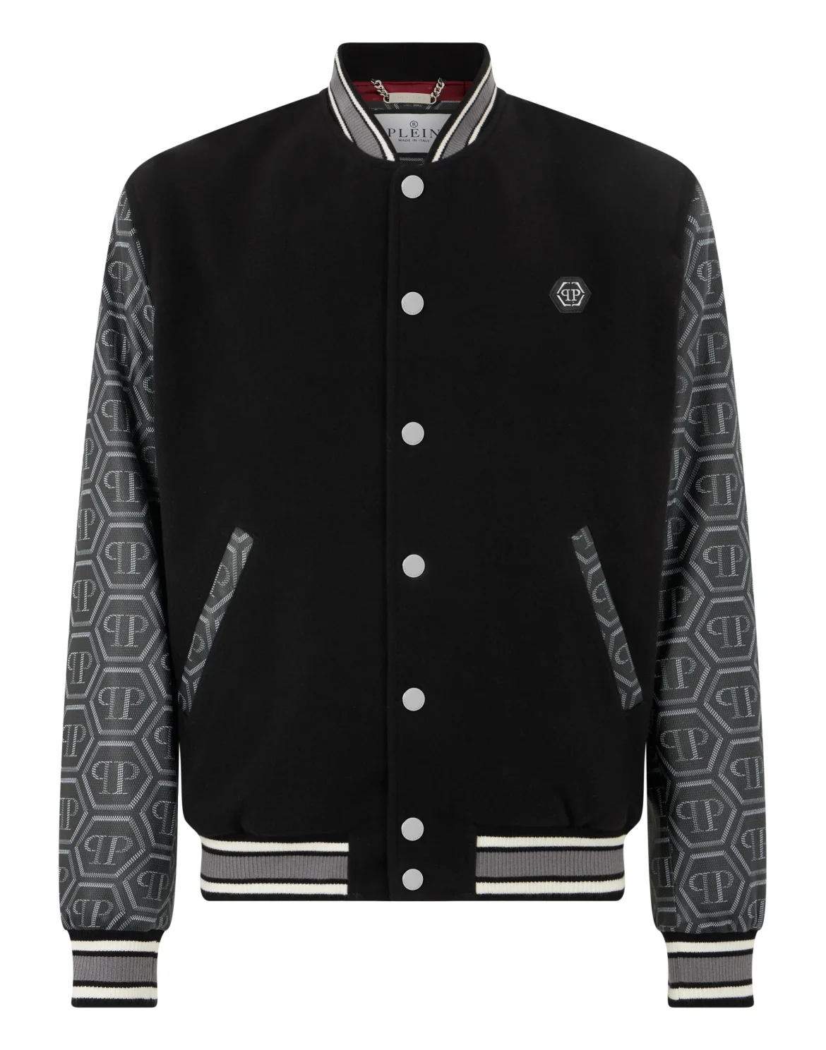Bomber Jacket Monogram Sleeves, цвет: Черный