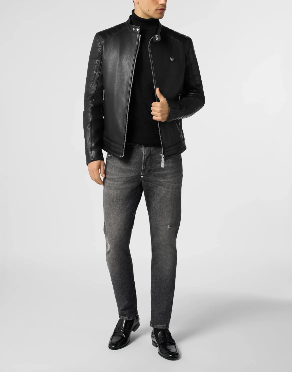 Padded Moto Jacket, цвет: Черный