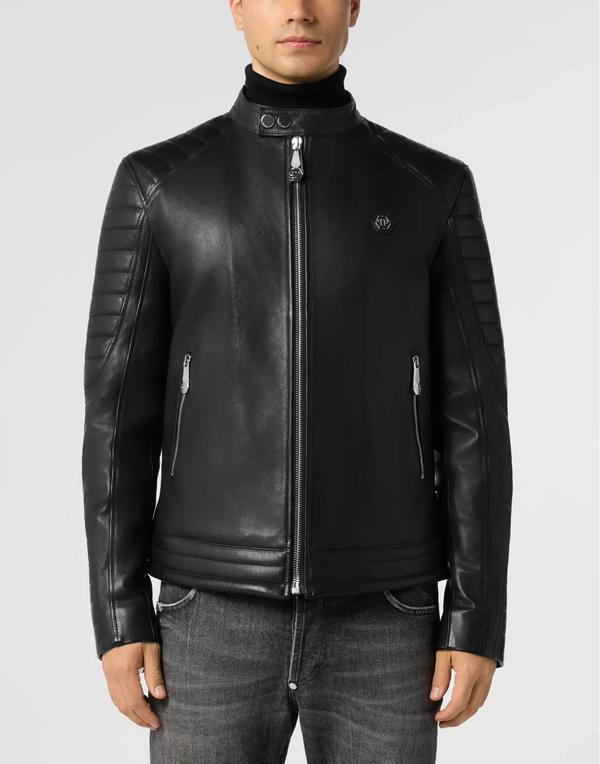 Padded Moto Jacket, цвет: Черный