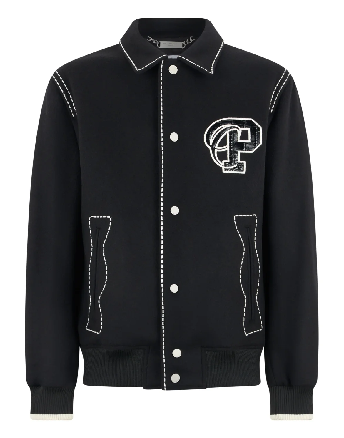 Coster Jacket Contrast Stitching, цвет: Черный