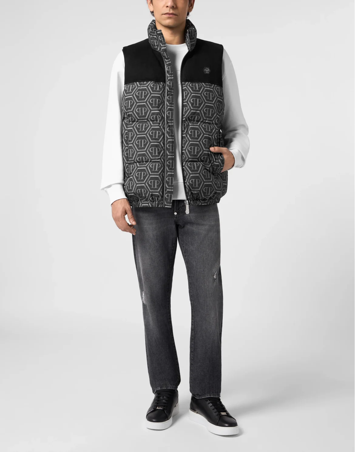 Nylon Vest Monogram, цвет: Черный