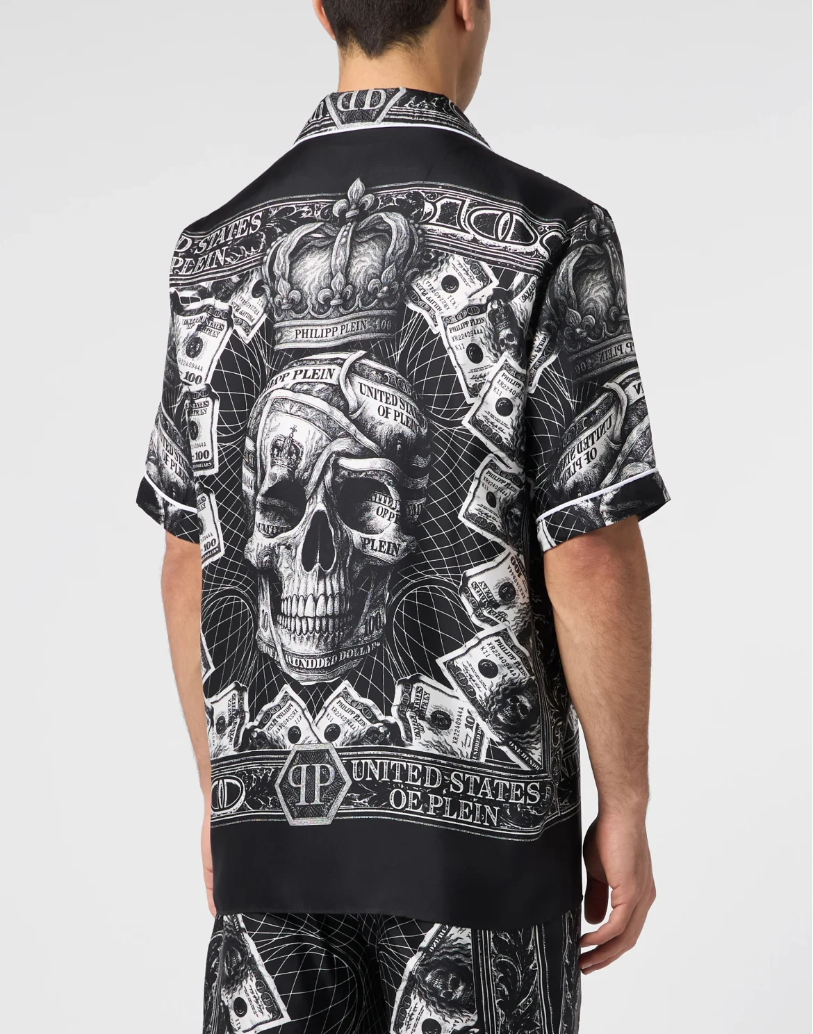 Bowling Shirt Skull Dollar, цвет: Черный