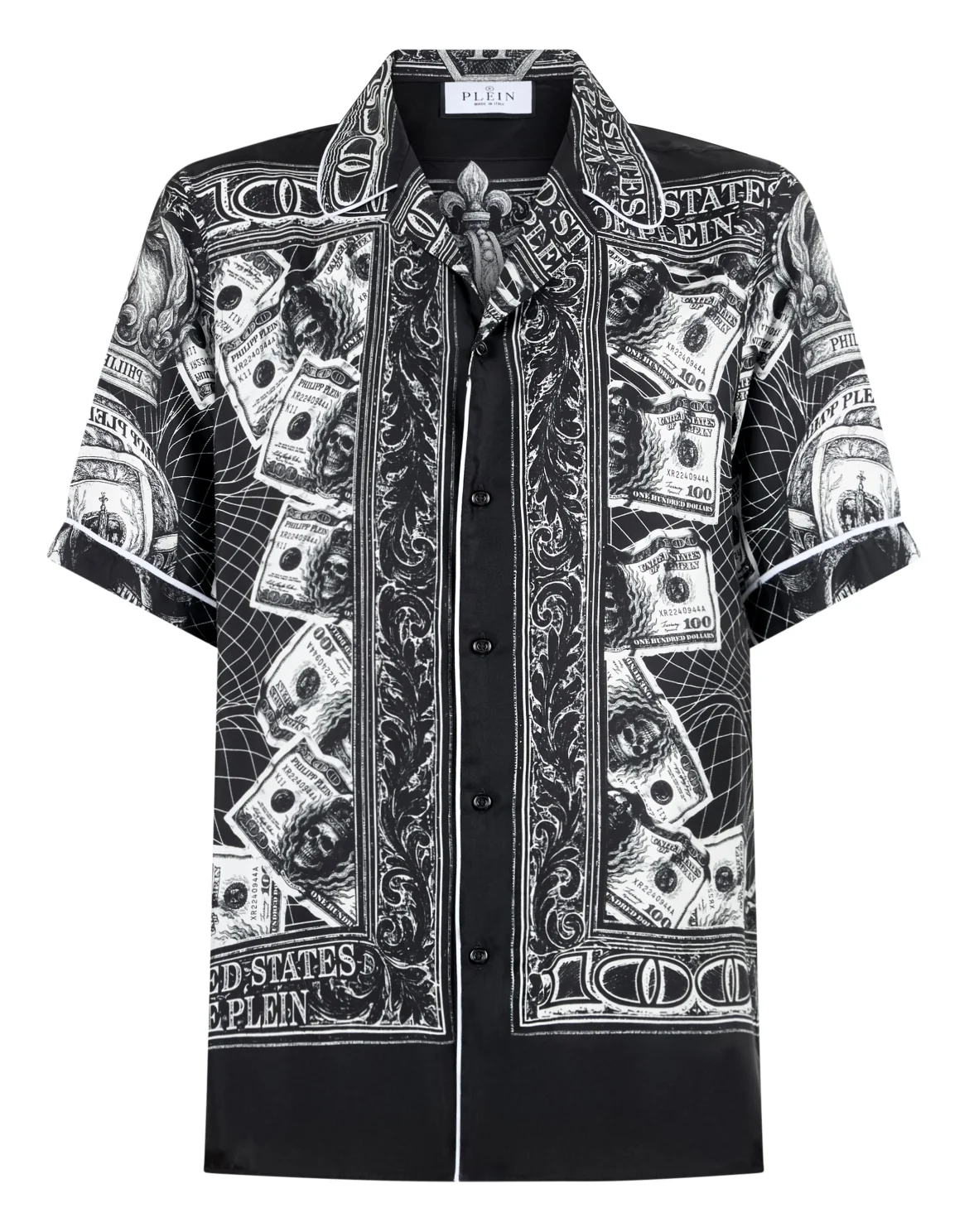 Bowling Shirt Skull Dollar, цвет: Черный