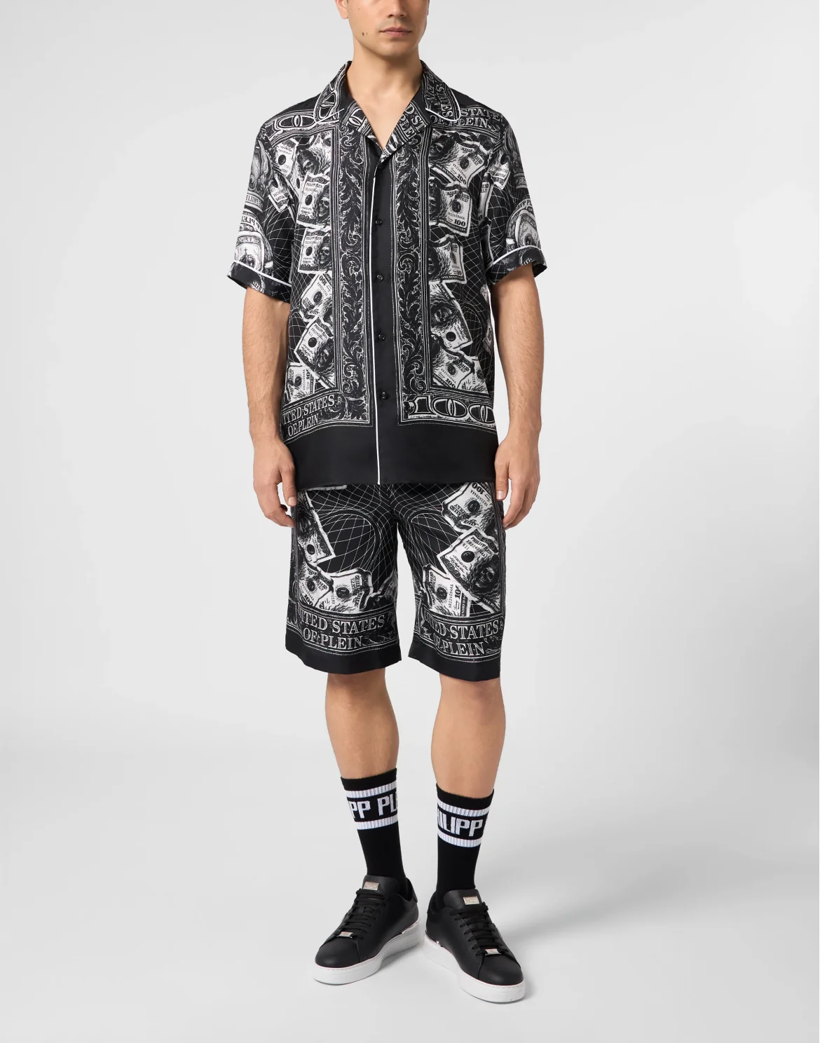 Bowling Shorts Skull Dollar, цвет: Черный