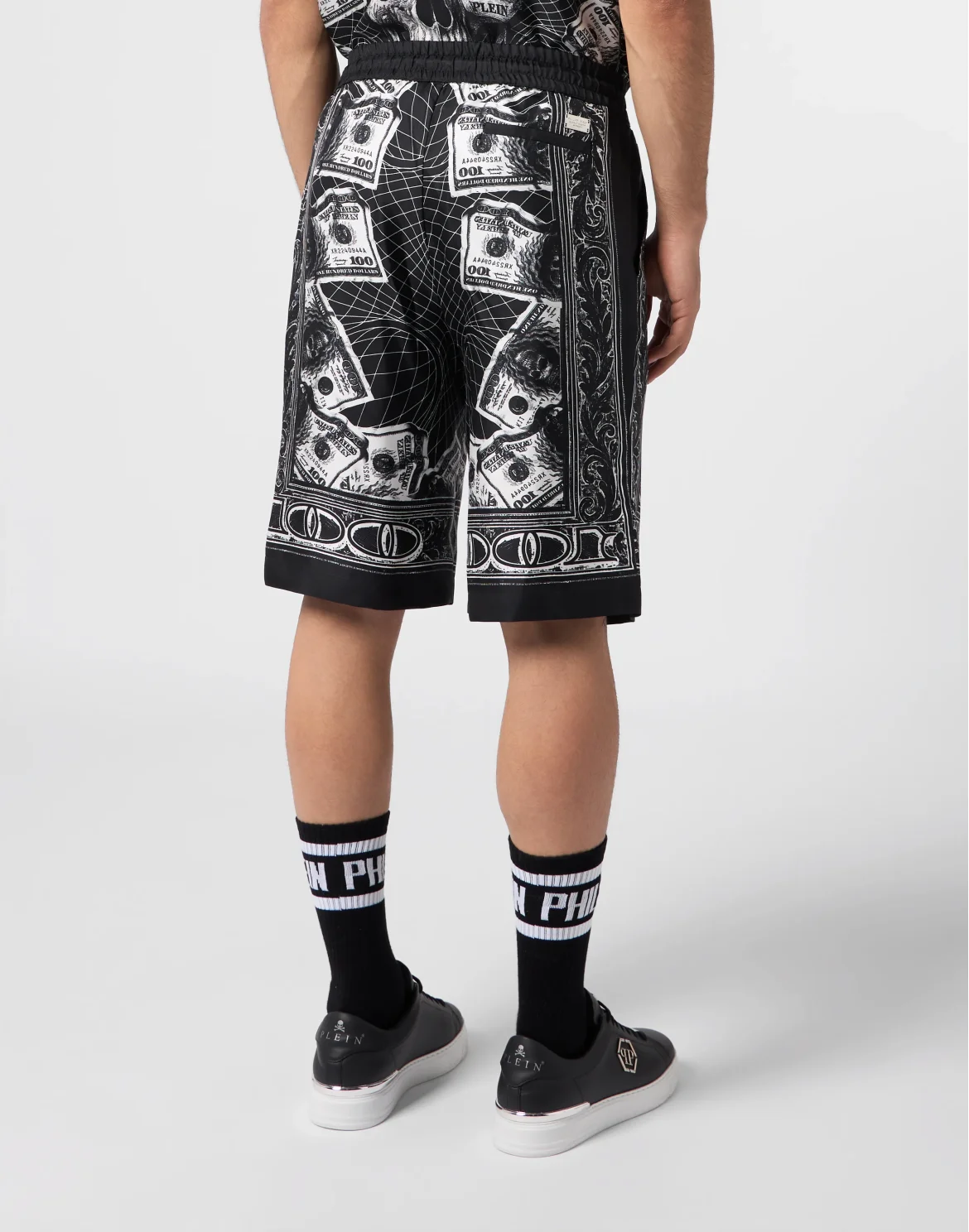 Bowling Shorts Skull Dollar, цвет: Черный