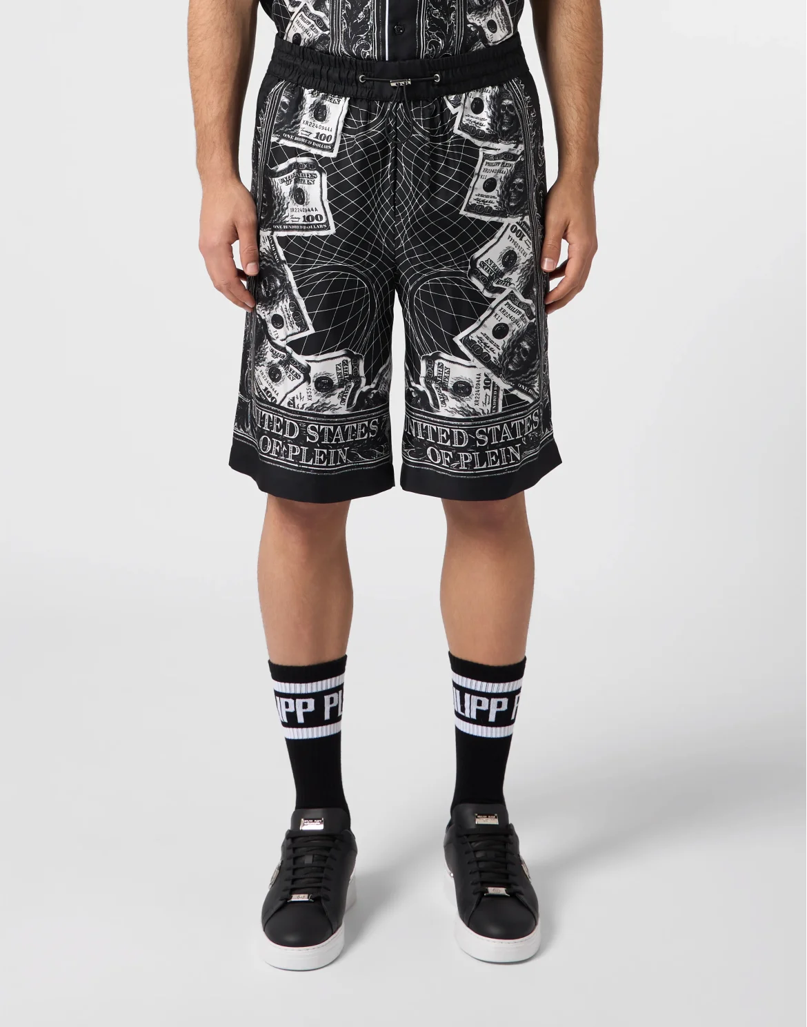 Bowling Shorts Skull Dollar, цвет: Черный