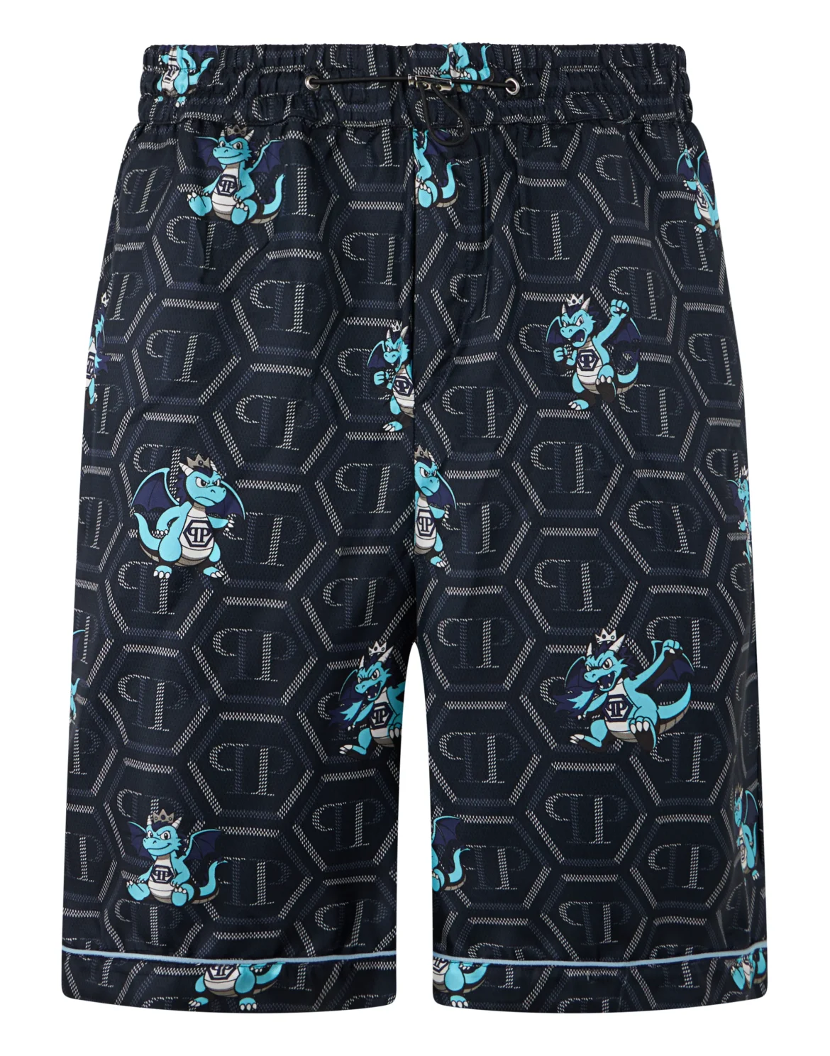 Silk Bowling Shorts Dragons Monogram, цвет: Синий