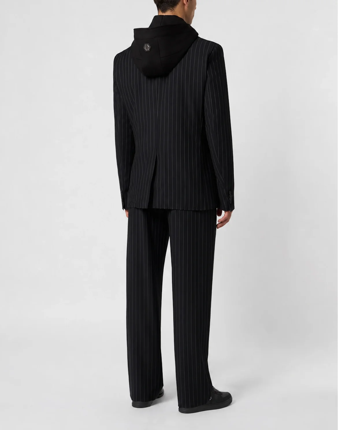 Loose Fit Trousers Pinstripe, цвет: Черный