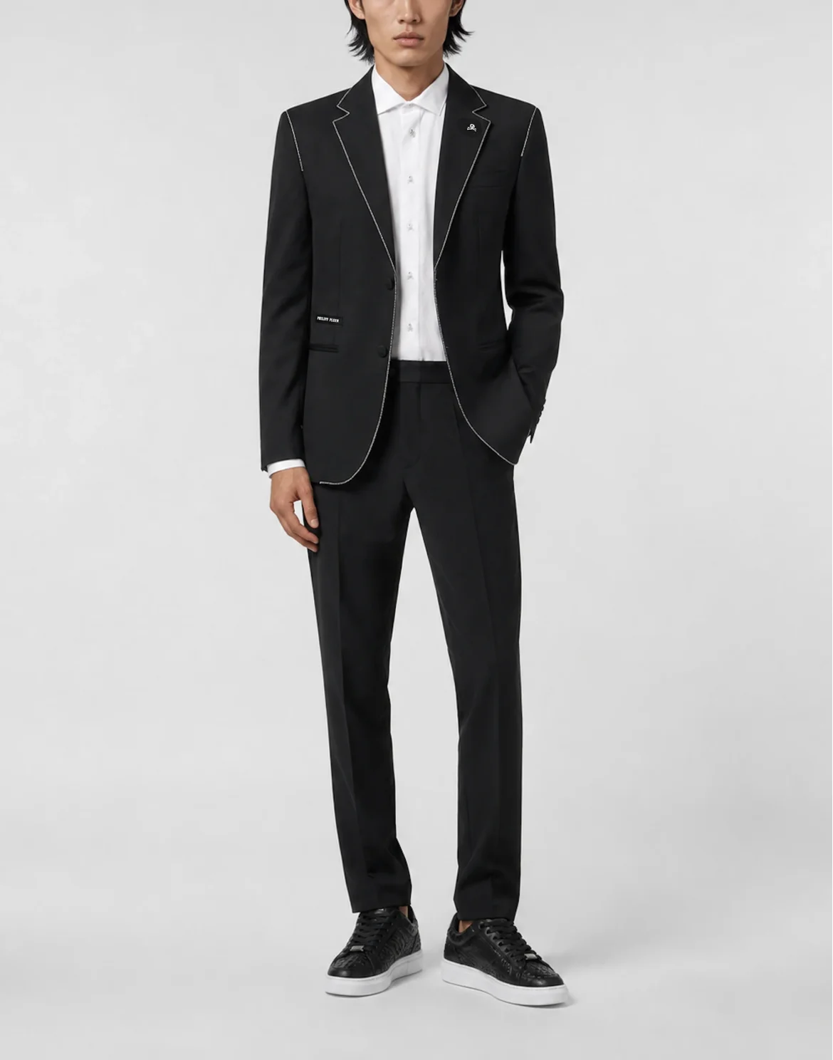Chinos Trousers Contrast Stitching, цвет: Черный