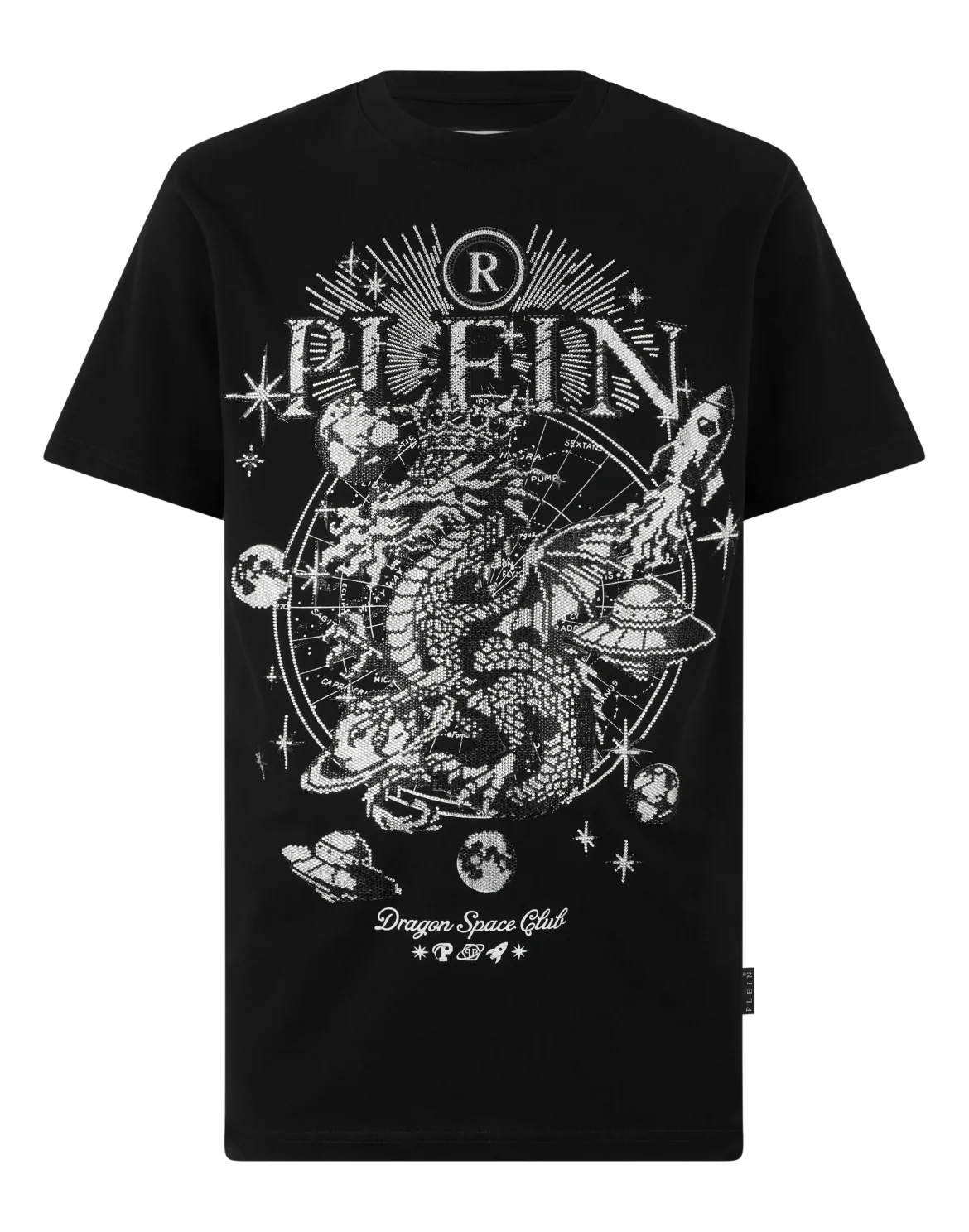 Round Neck T-Shirt Dragon Stones, цвет: Черный
