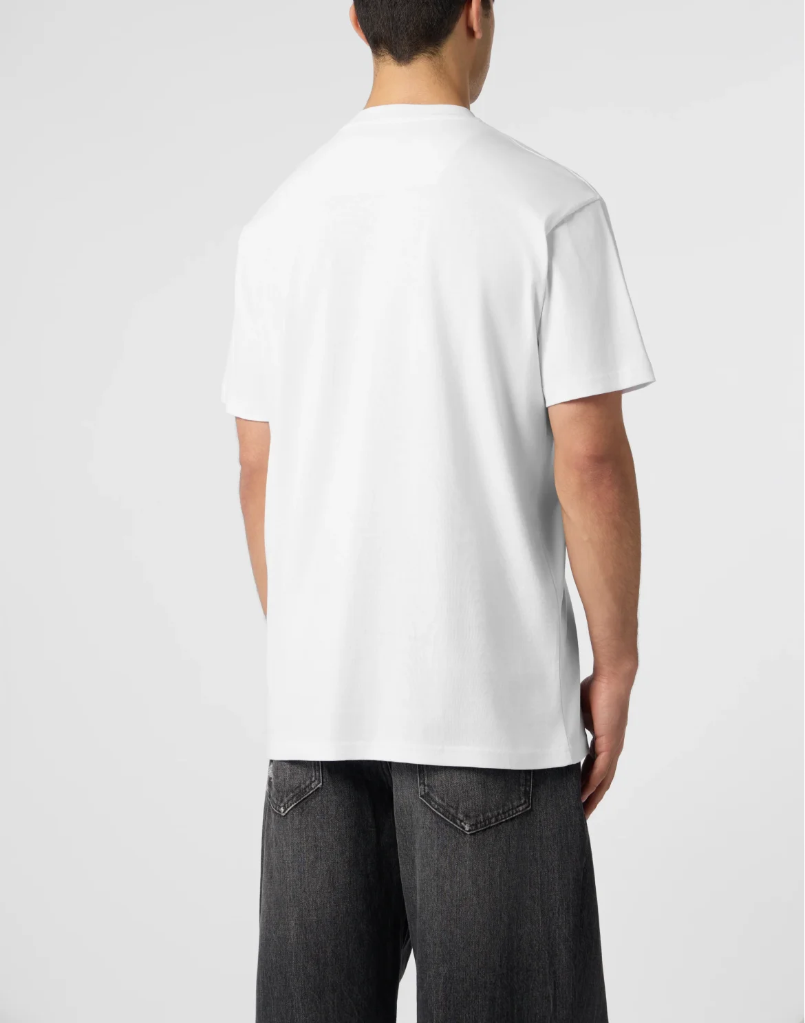Round Neck T-Shirt Neon Space Hexagon, цвет: Белый