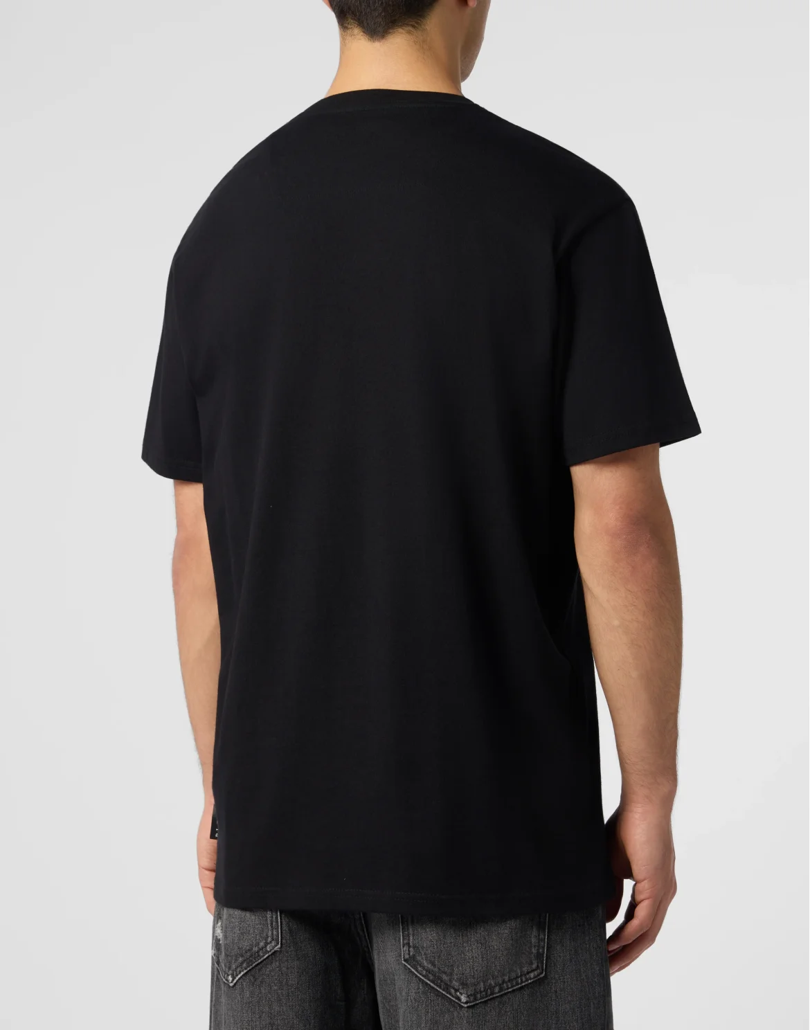 Round Neck T-Shirt Neon Space Hexagon, цвет: Черный