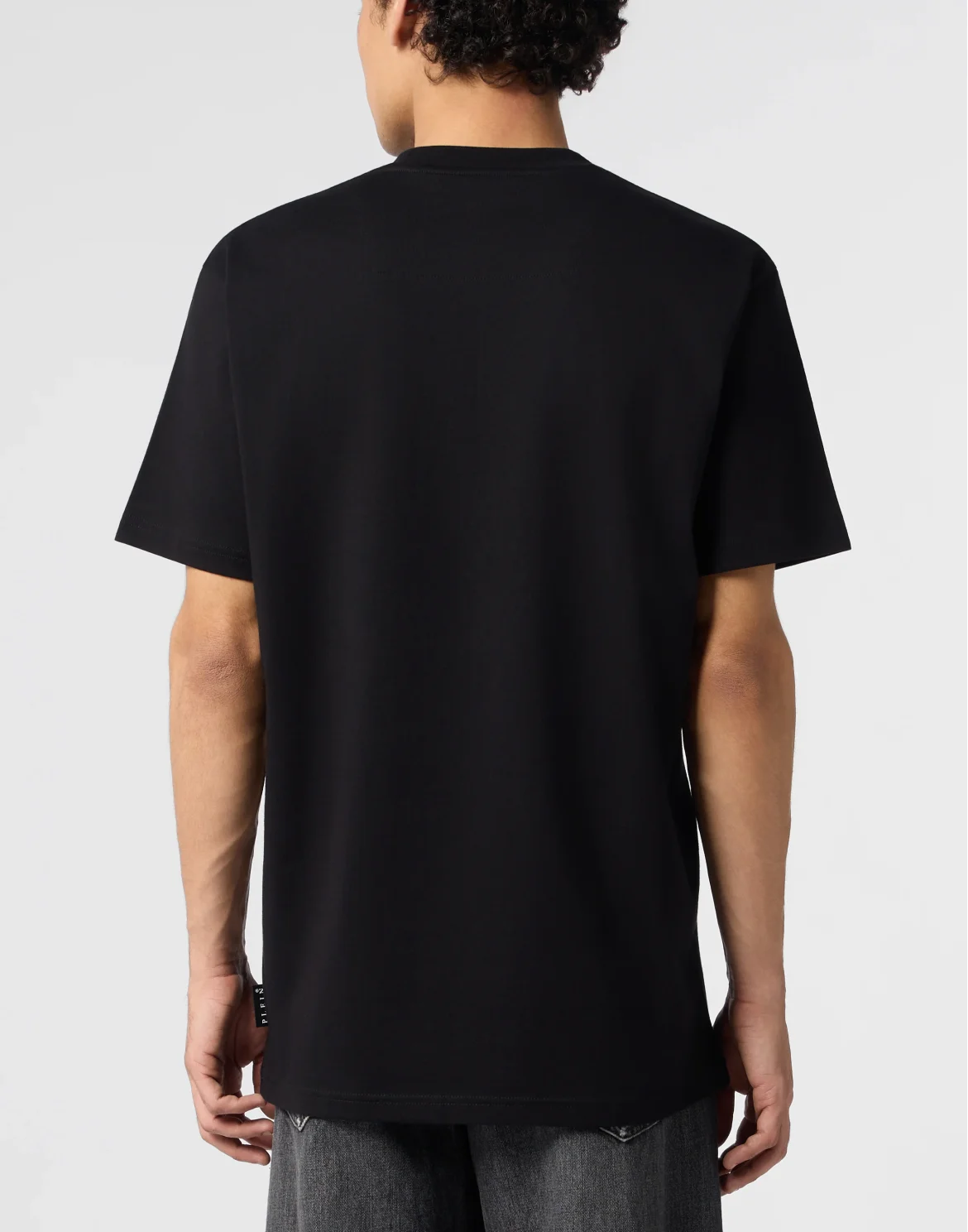 Round Neck T-Shirt Neon Space Rocket, цвет: Черный