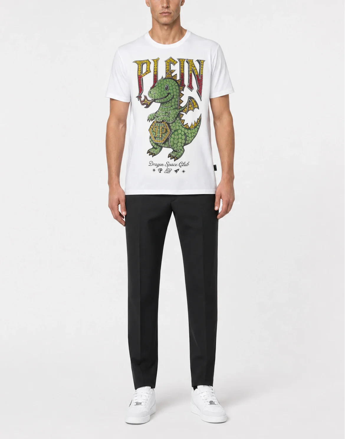 Round Neck T-Shirt Dragon Stones, цвет: Белый