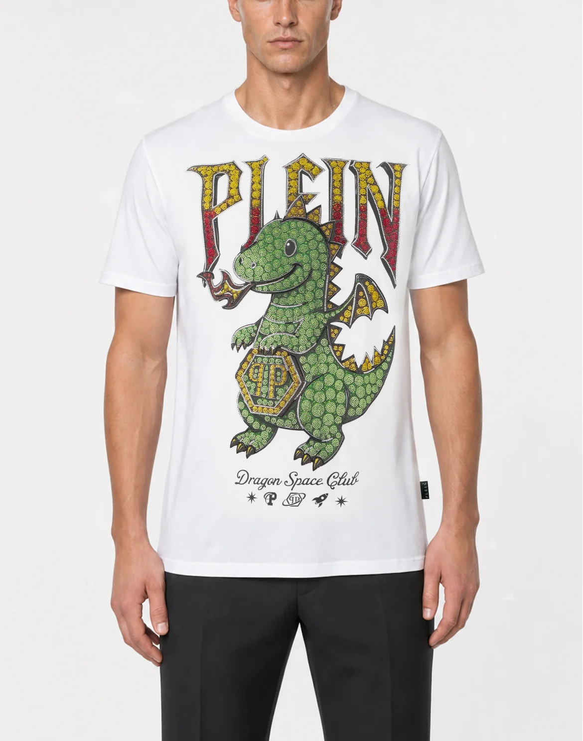 Round Neck T-Shirt Dragon Stones, цвет: Белый