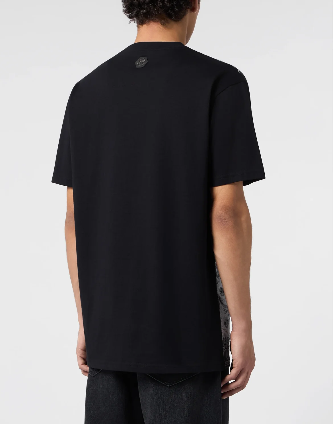Round Neck T-Shirt Dollar Skull, цвет: Черный