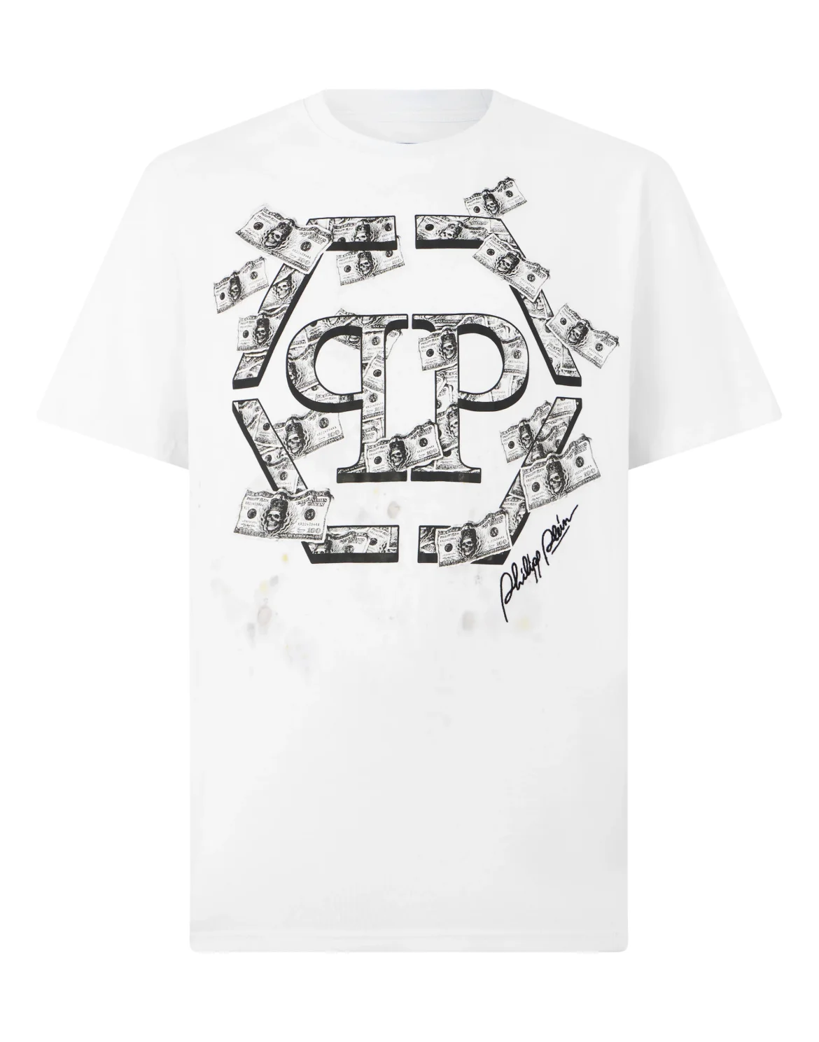 Round Neck T-Shirt Dollar Hexagon, цвет: Белый