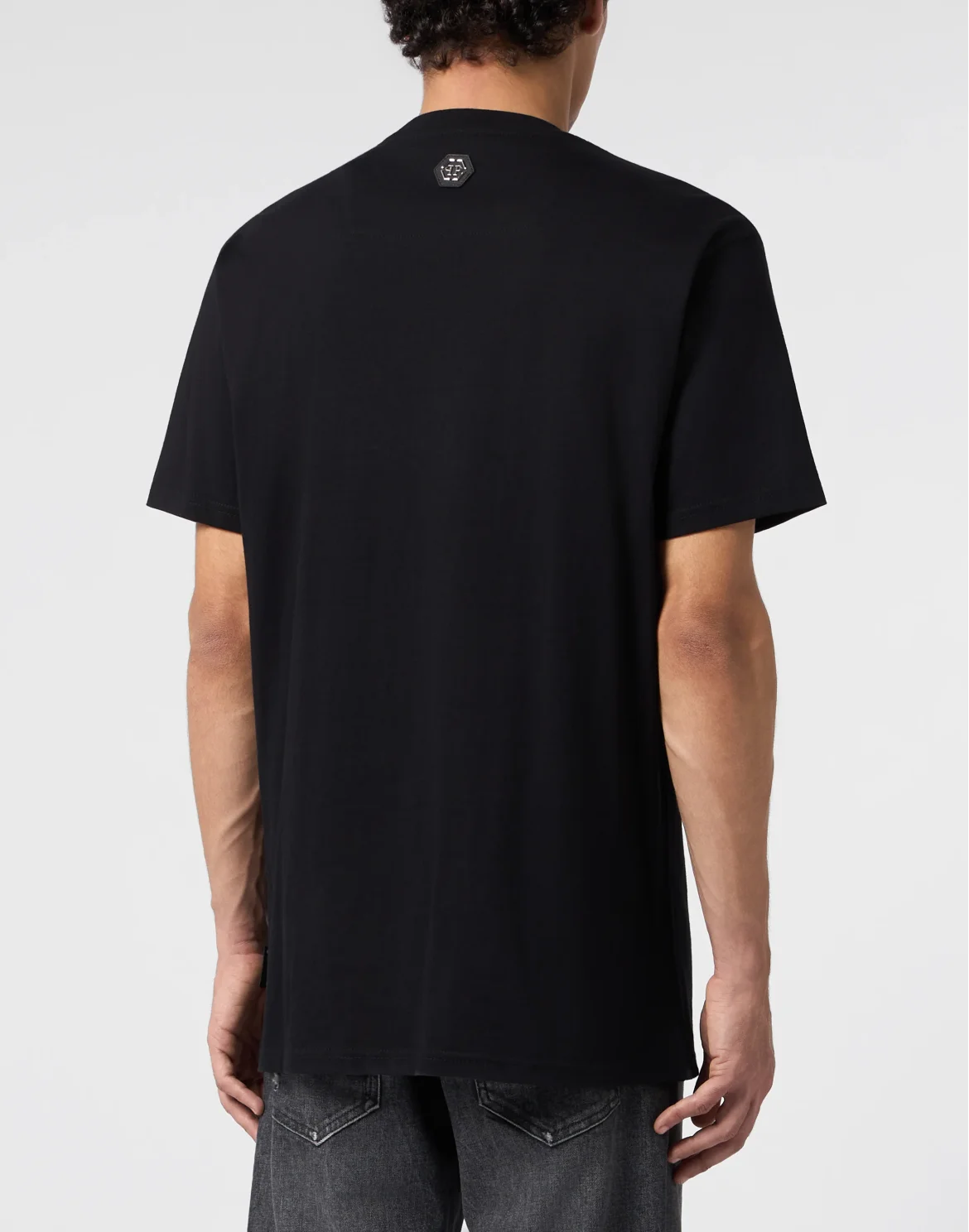 Round Neck T-Shirt Dollar Skull Stones, цвет: Черный
