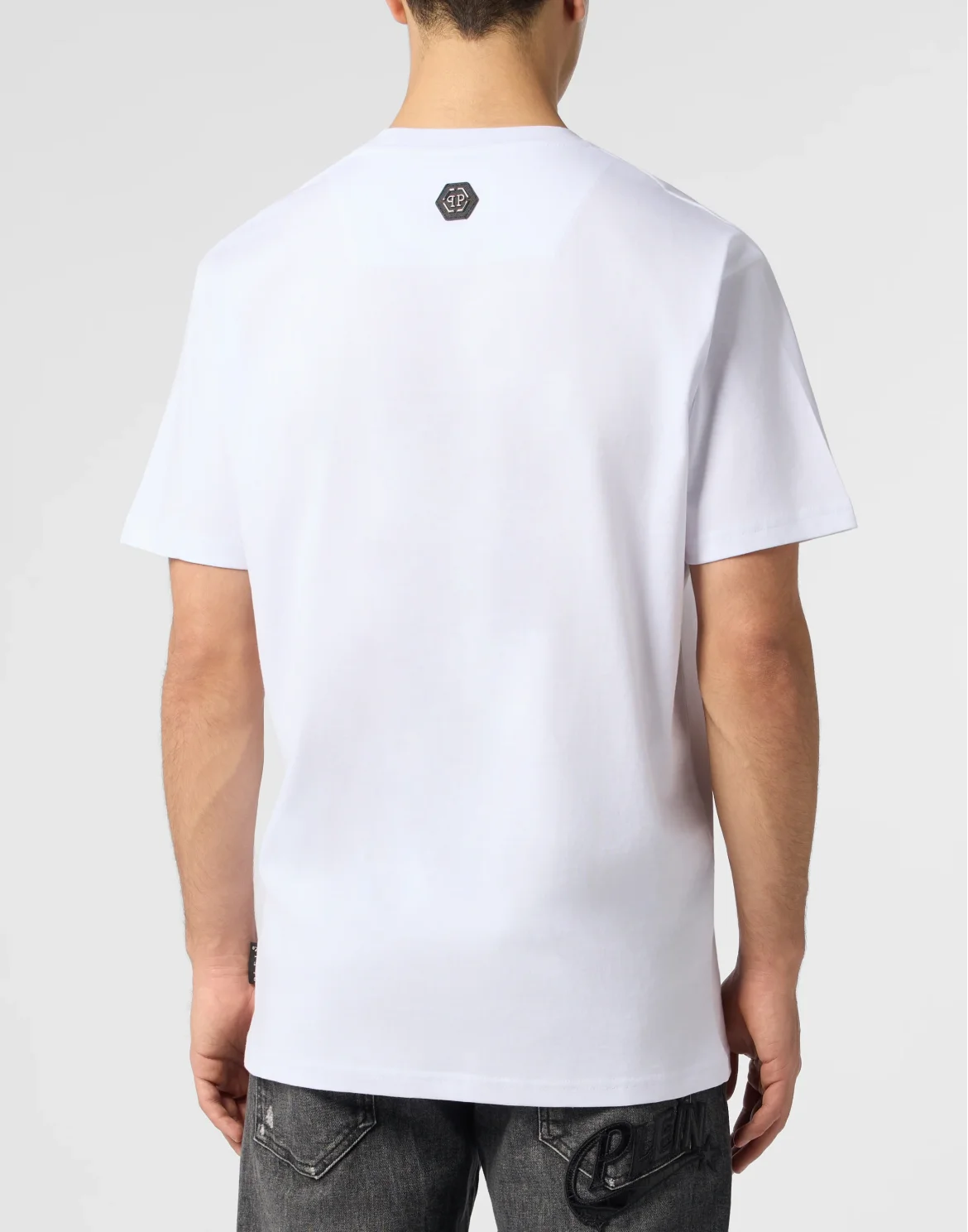 Round Neck T-Shirt Dollar Signature, цвет: Белый