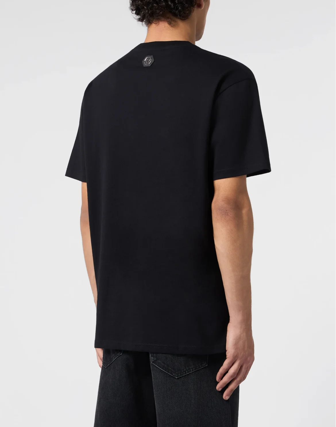 Round Neck T-Shirt Dollar Signature, цвет: Черный