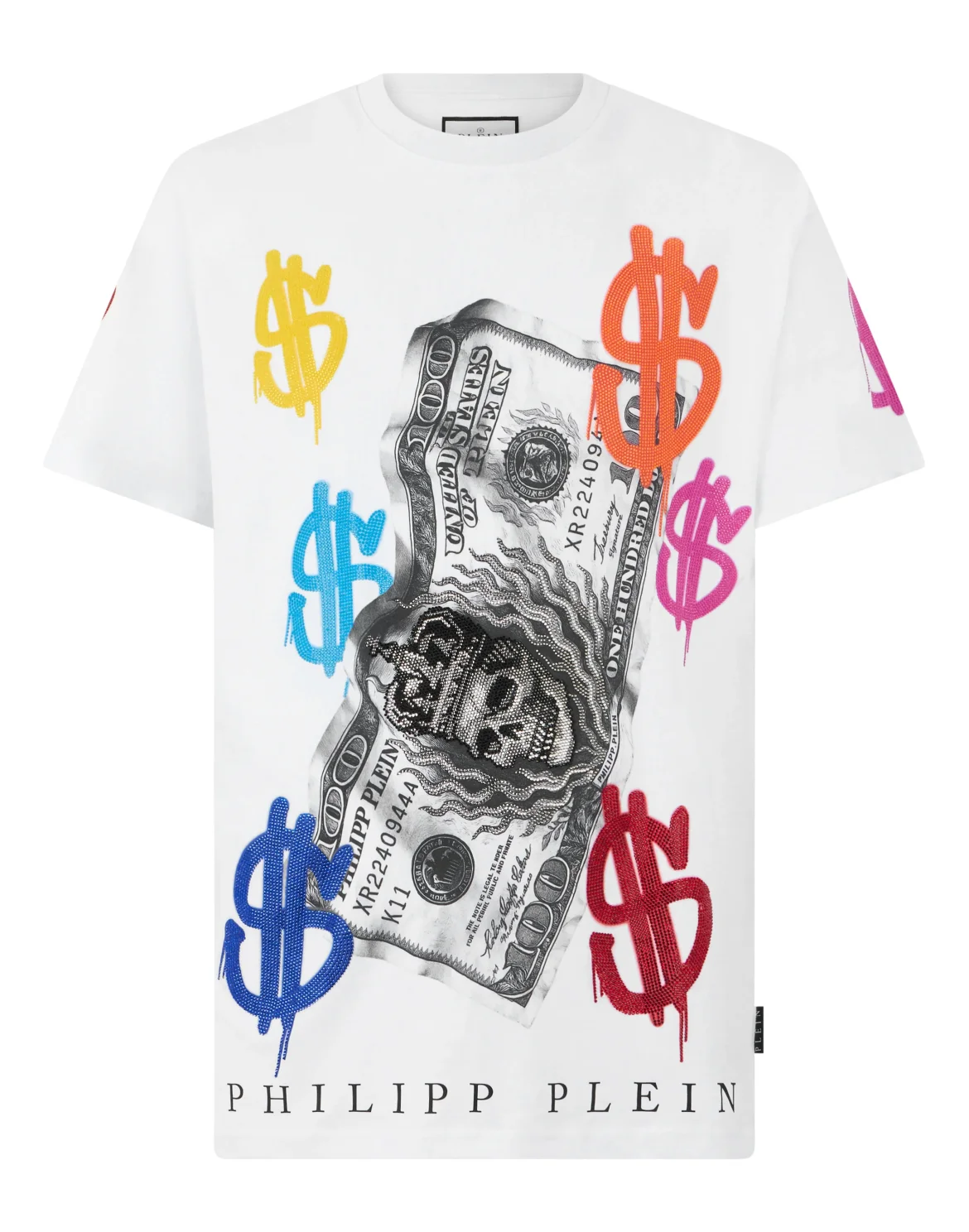 Round Neck T-Shirt Dollar Logo, цвет: Белый