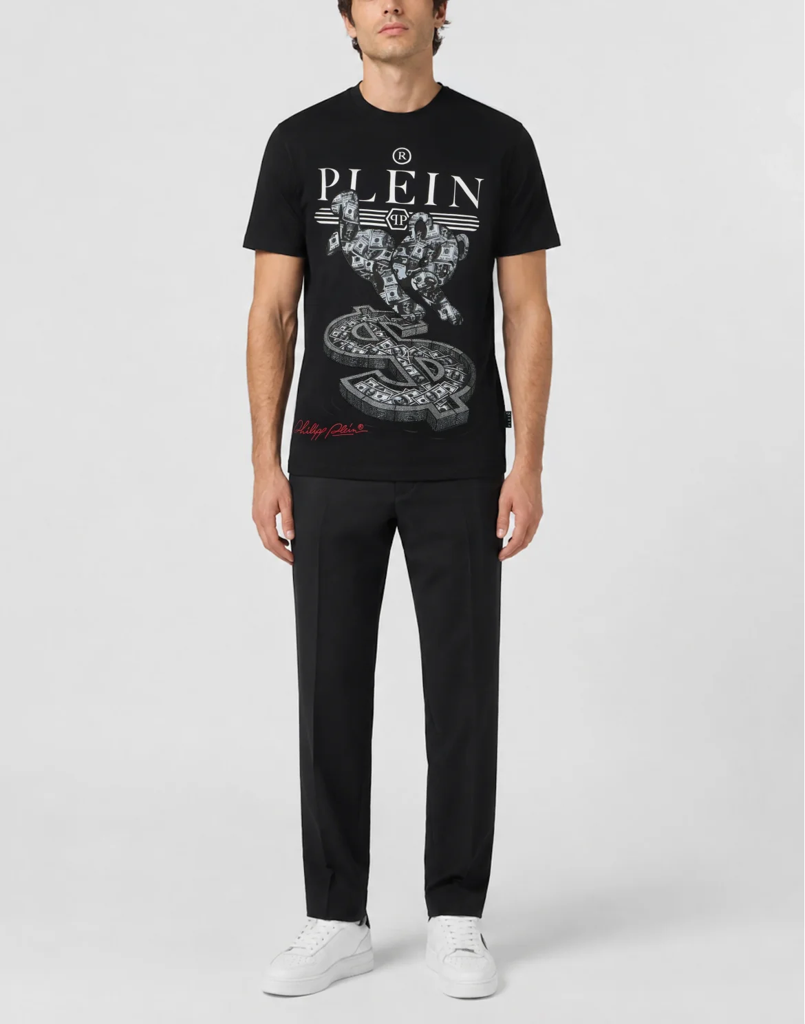 Round Neck T-Shirt Teddy Dollar, цвет: Черный