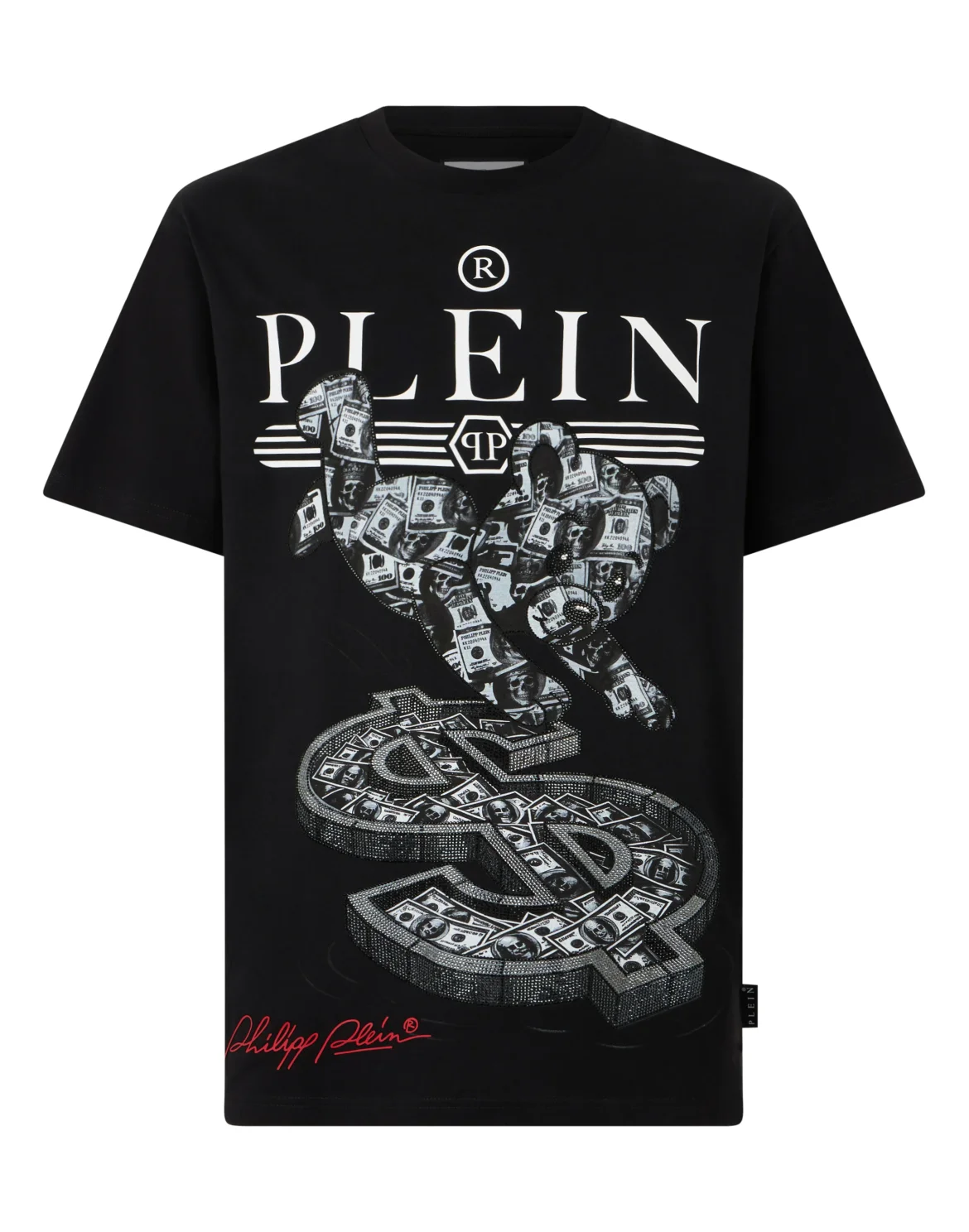 Round Neck T-Shirt Teddy Dollar, цвет: Черный