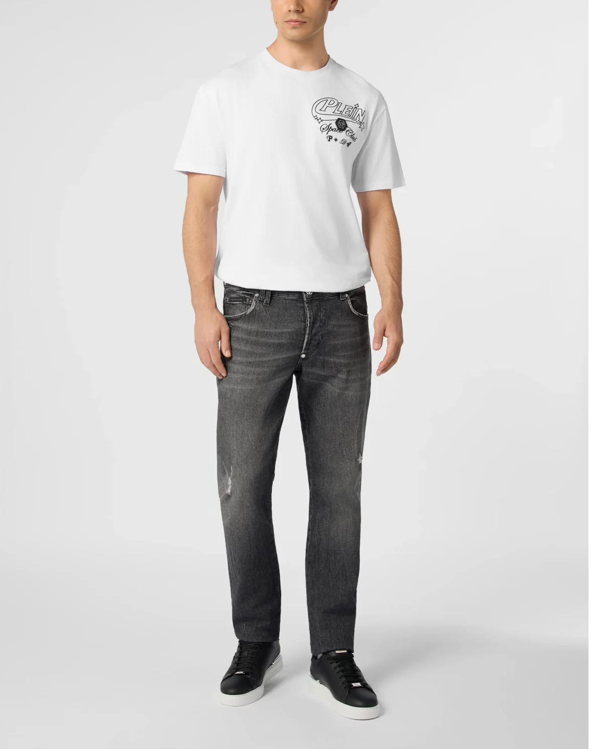 Round Neck T-Shirt Space Club Logo, цвет: Белый