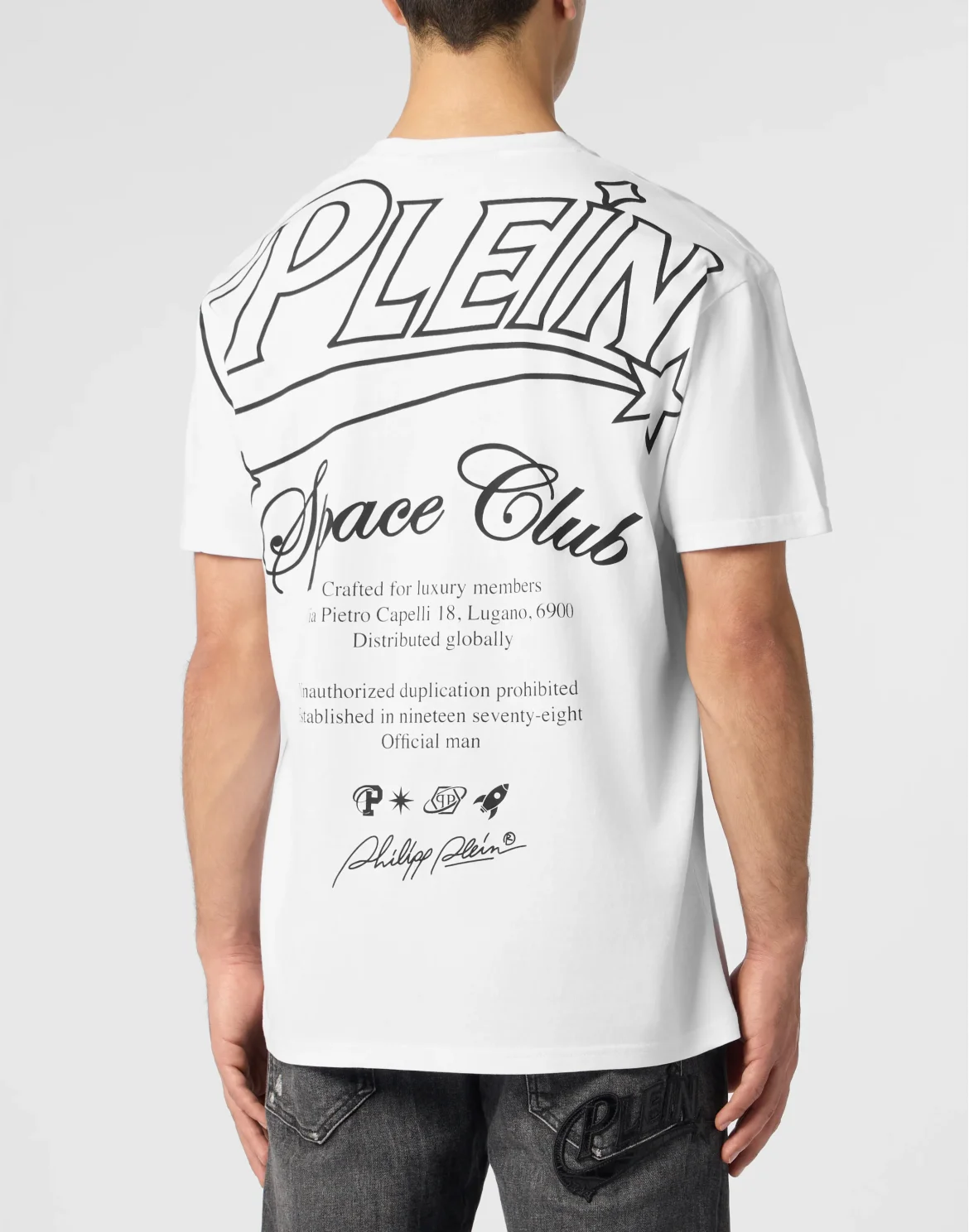 Round Neck T-Shirt Space Club Logo, цвет: Белый