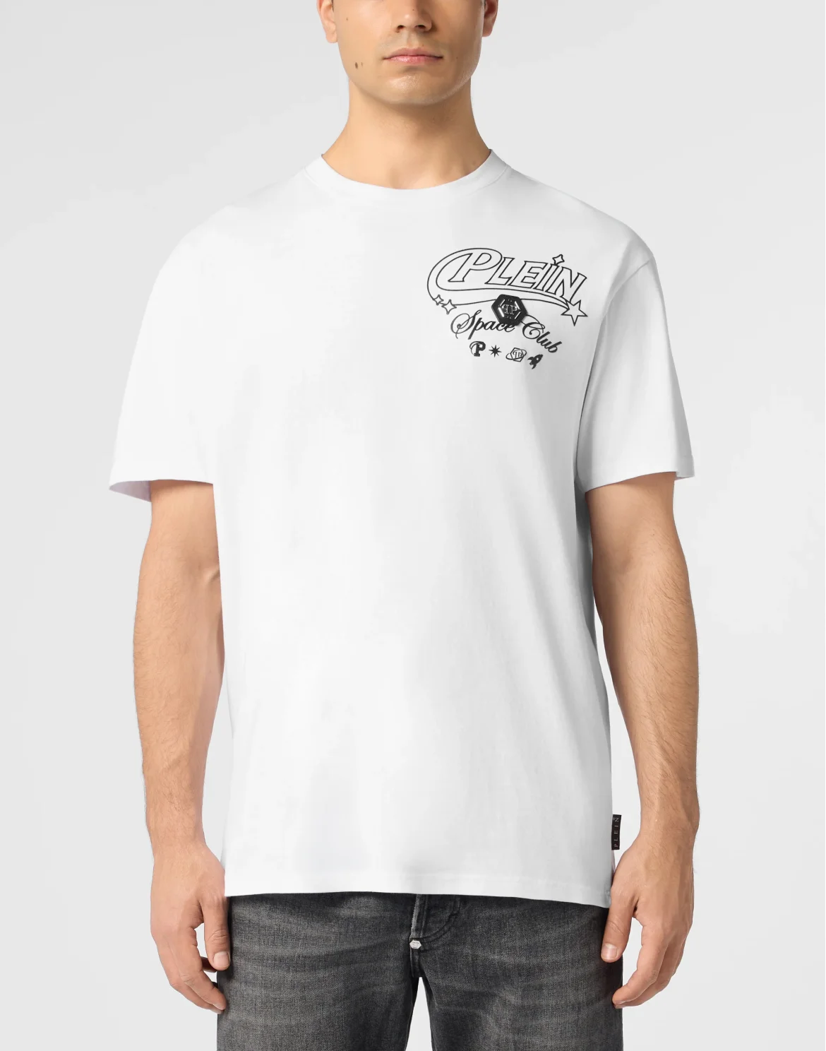 Round Neck T-Shirt Space Club Logo, цвет: Белый