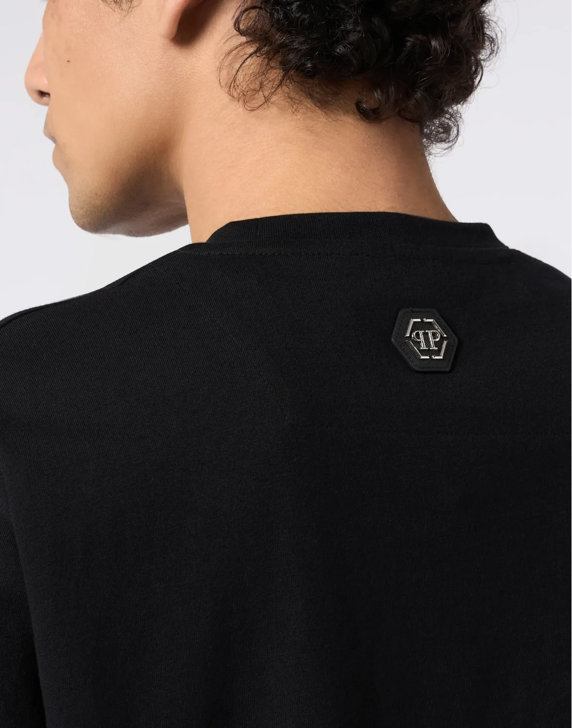 Round Neck T-Shirt Skull Monogram, цвет: Черный