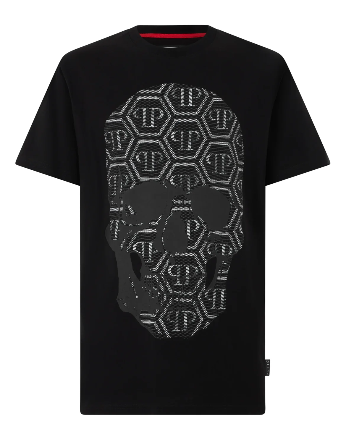 Round Neck T-Shirt Skull Monogram, цвет: Черный