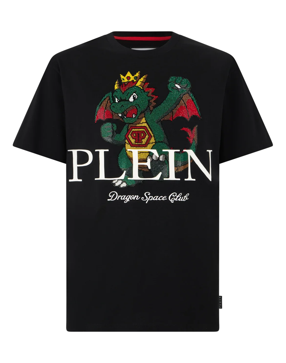 Round Neck T-Shirt Plein Dragon Stones, цвет: Черный