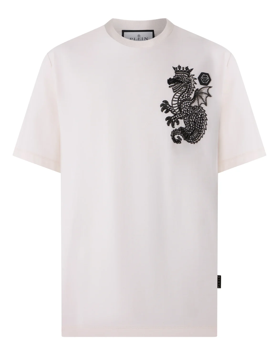 Round Neck T-Shirt Dragon, цвет: Бежевый