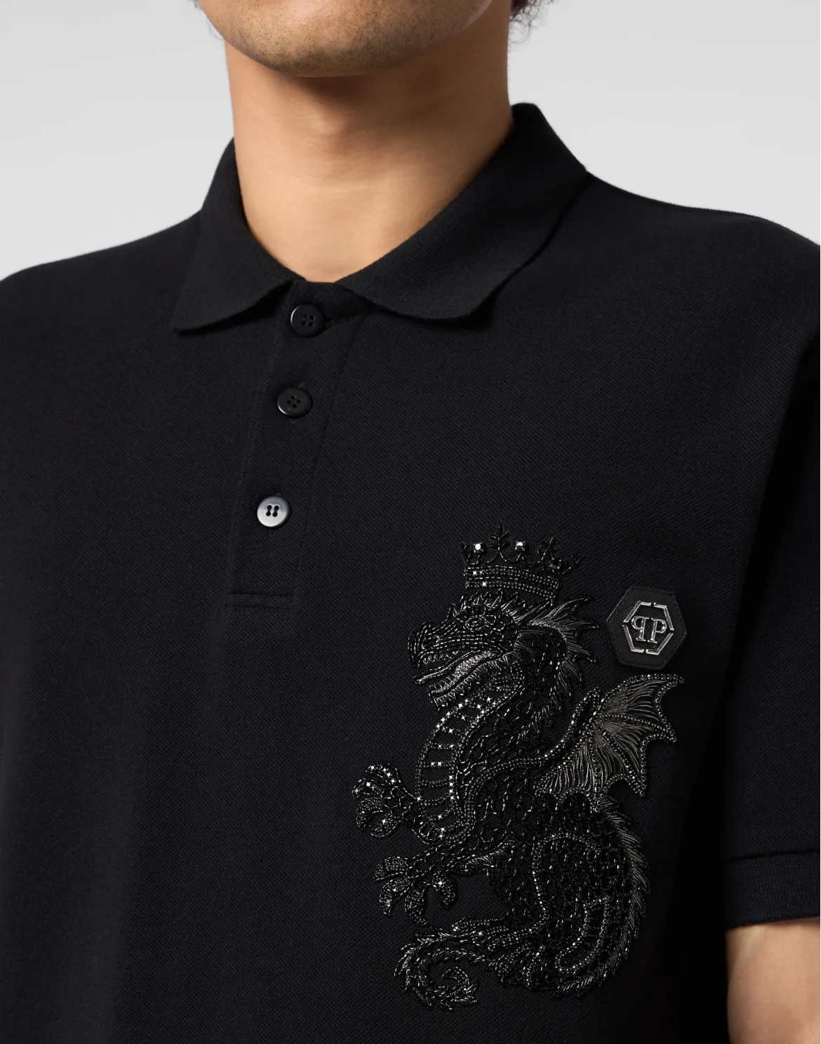 Polo T-Shirt Dragon, цвет: Черный