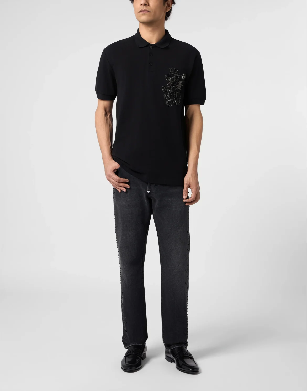 Polo T-Shirt Dragon, цвет: Черный
