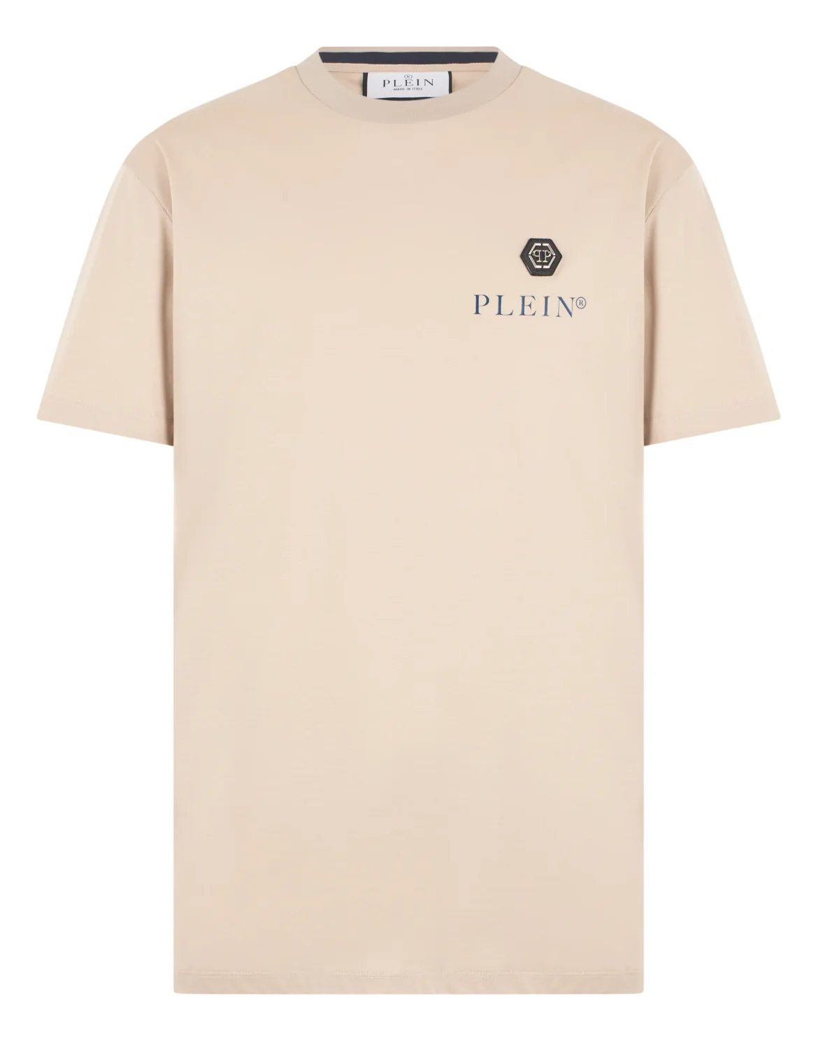 Round Neck T-Shirt Basic Logo, цвет: Бежевый