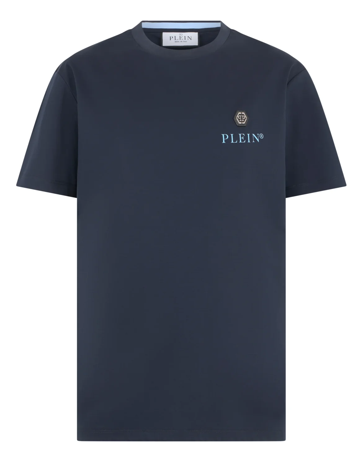 Round Neck T-Shirt Basic Logo, цвет: Синий