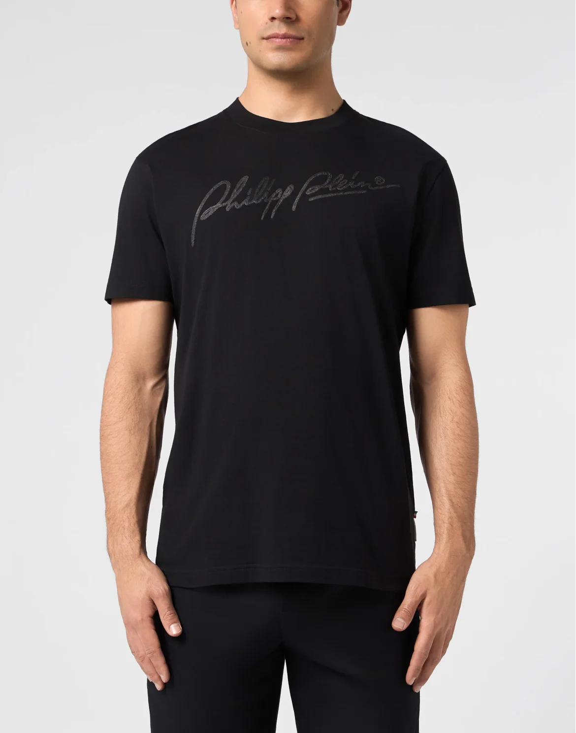 Round Neck T-Shirt Plein Signature, цвет: Черный