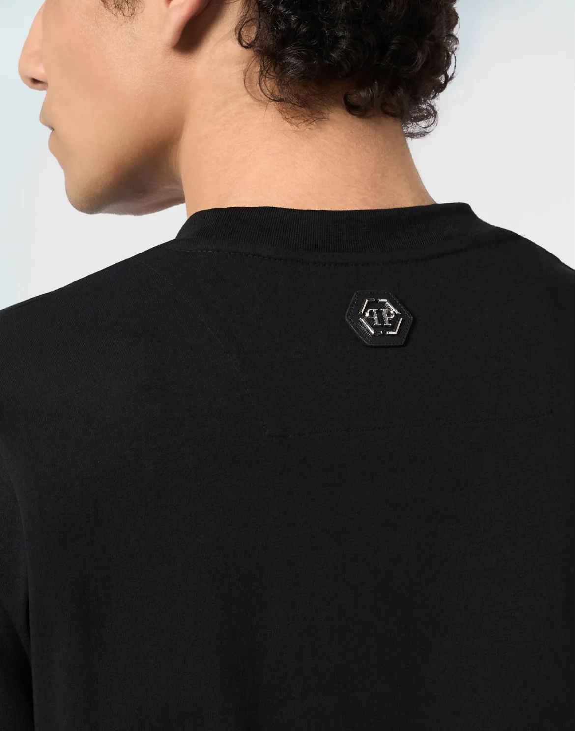 Round Neck T-Shirt Skull Monogram, цвет: Черный