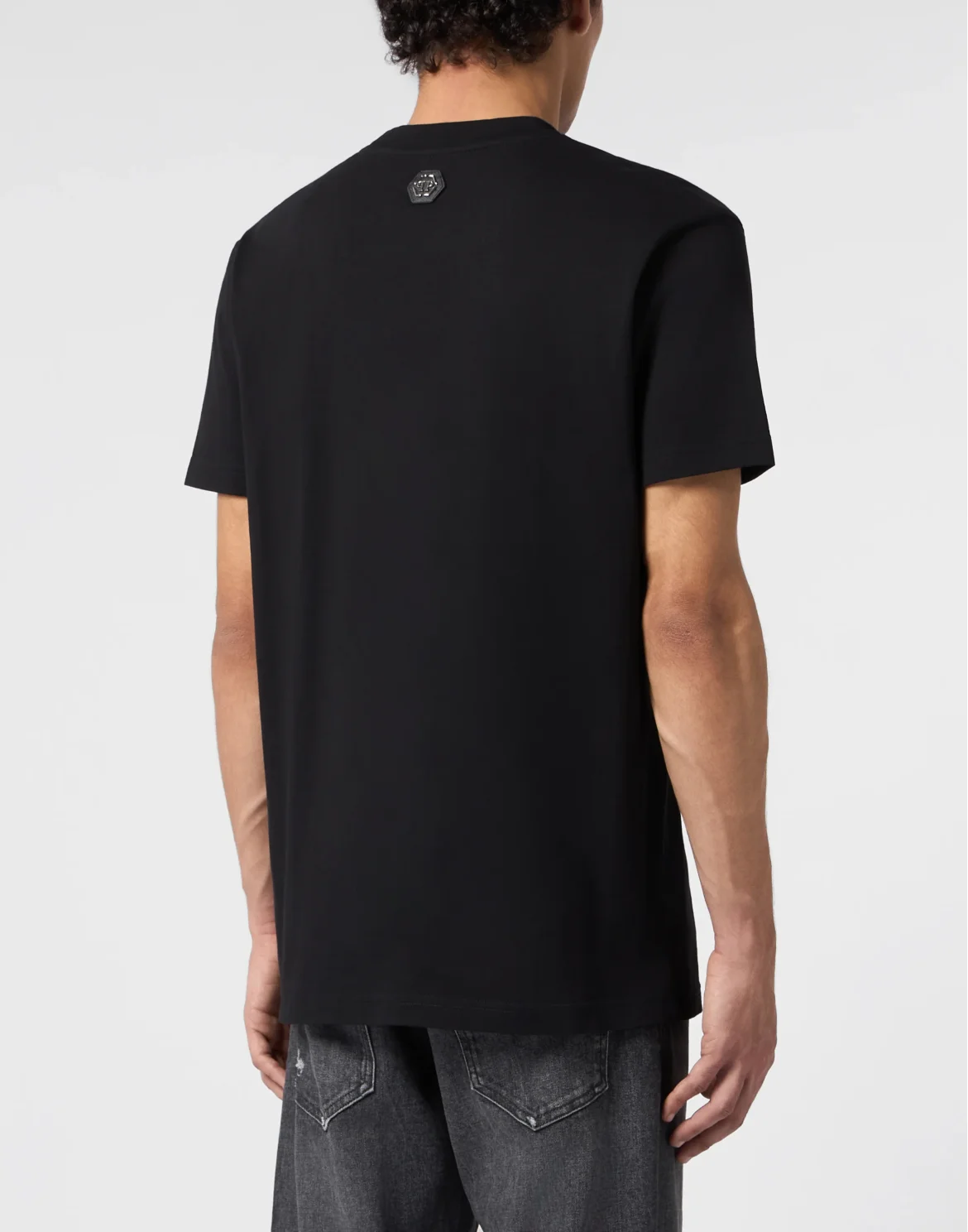 Round Neck T-Shirt Skull Monogram, цвет: Черный