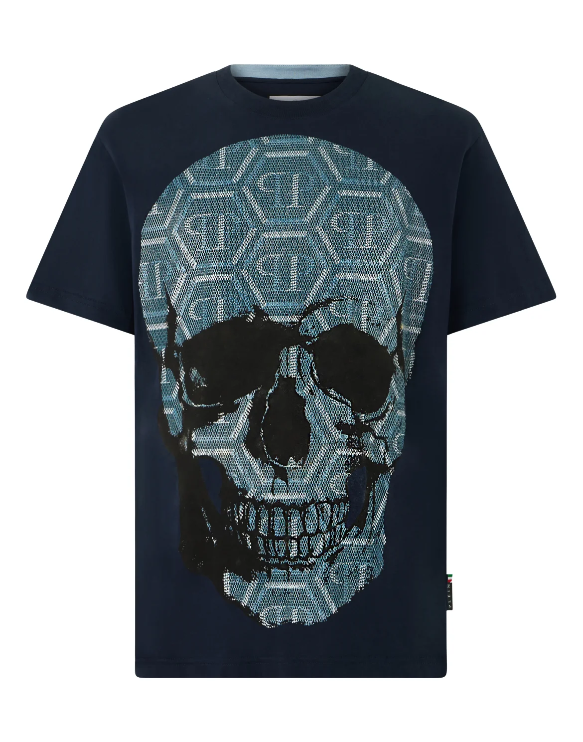 Round Neck T-Shirt Skull Monogram, цвет: Синий