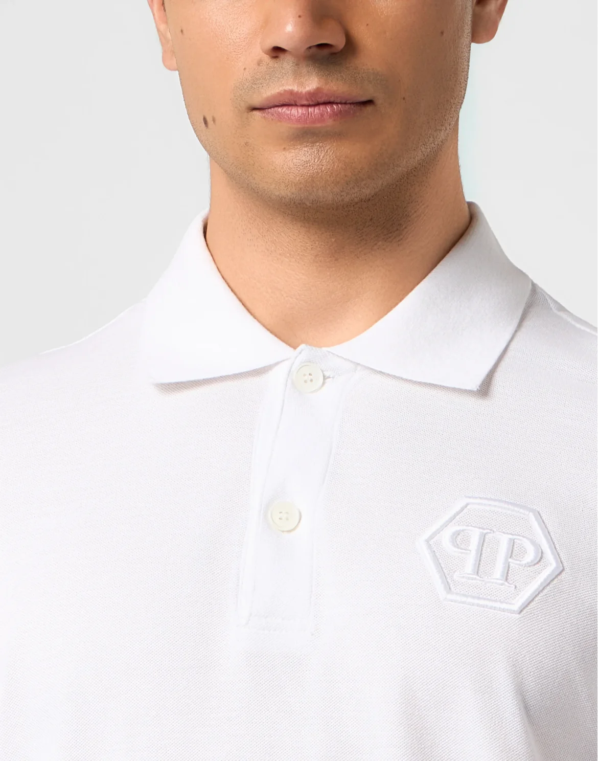 Polo T-Shirt Embroidery Hexagon, цвет: Белый