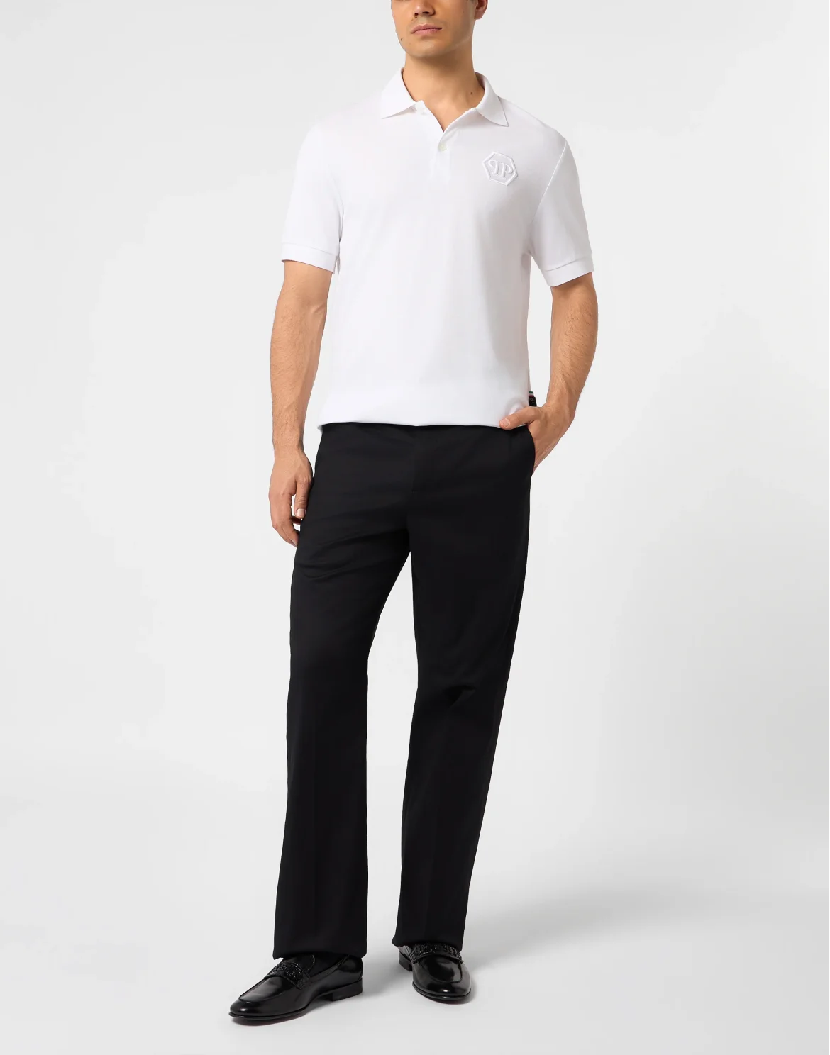 Polo T-Shirt Embroidery Hexagon, цвет: Белый