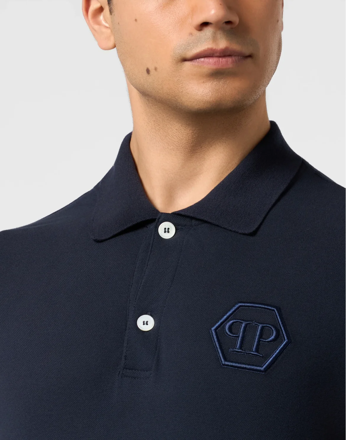 Polo T-Shirt Embroidery Hexagon, цвет: Синий